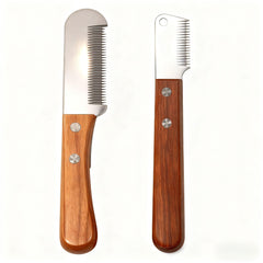 FAQQI Carding Knife body blade in action for terrier grooming