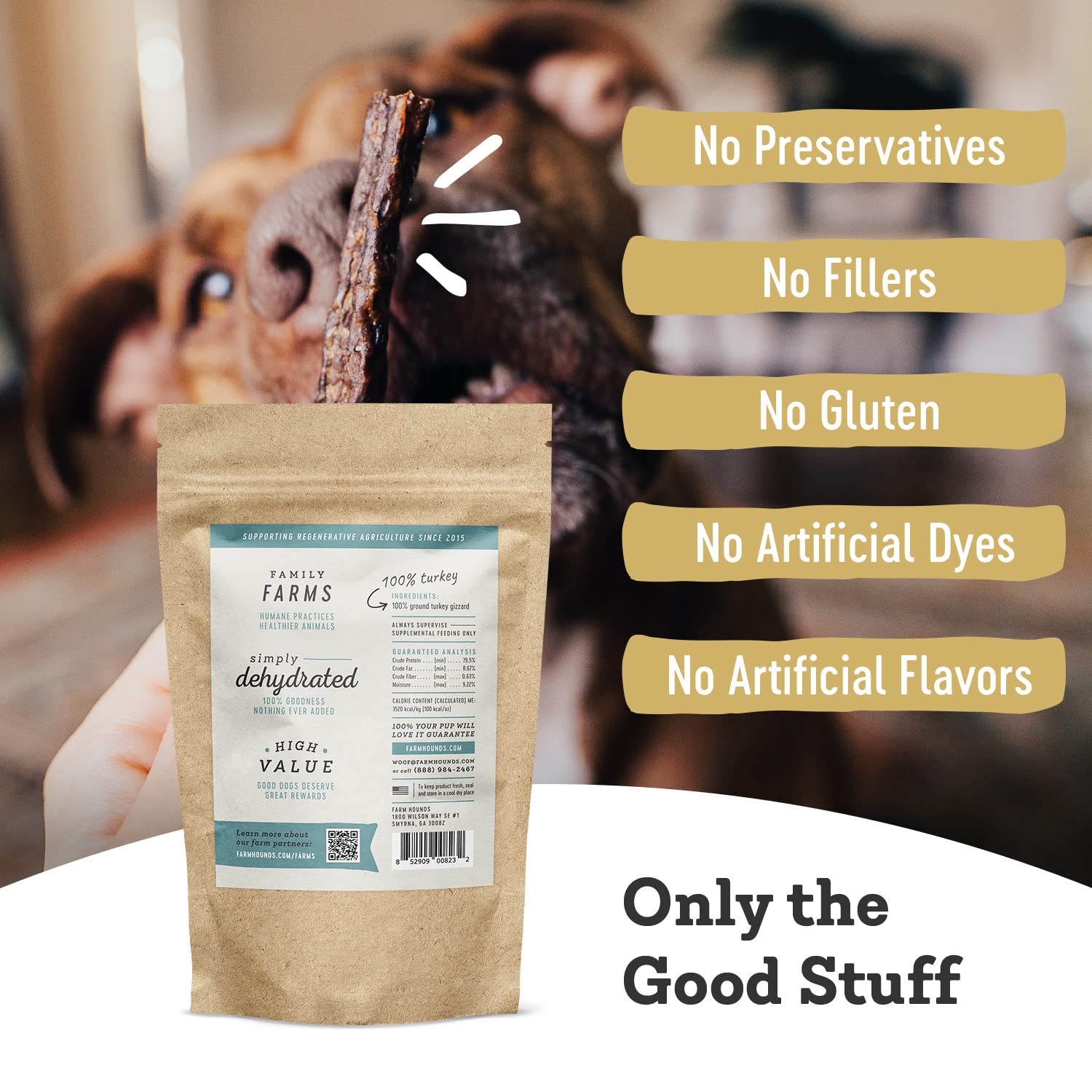 Farm Hounds break-to-size turkey gizzards – easy rewards