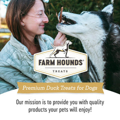 Farm Hounds Duck Gizzards USA-made label shows humane sourcing