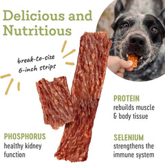Farm Hounds Duck Strips ingredients panel with natural components
