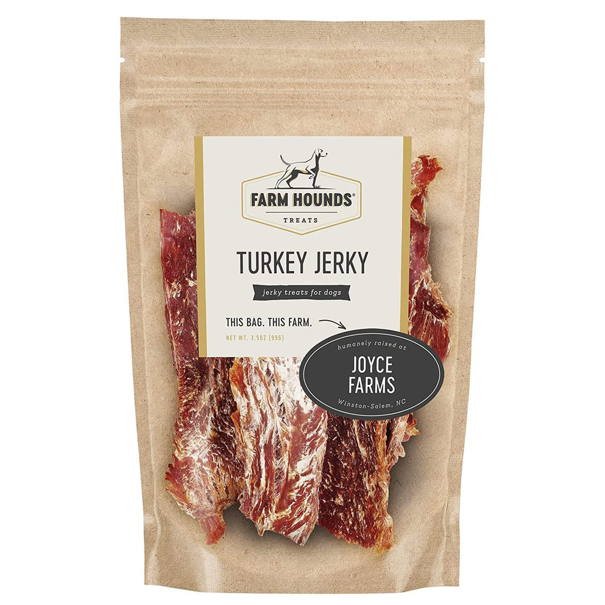 Farm Hounds Turkey Jerky break-to-size pieces for training rewards.