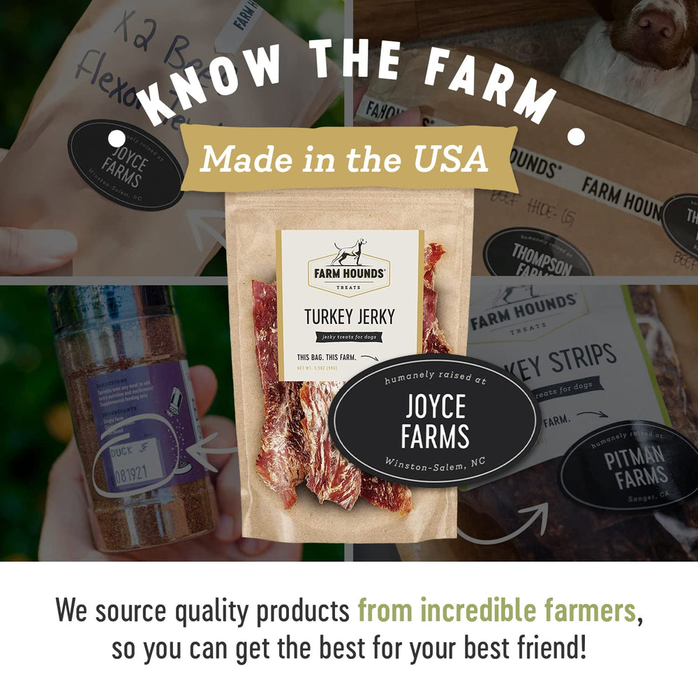 Farm Hounds Turkey Jerky ideal for training sessions and daily treats.