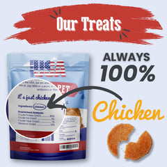 Farm To Pet chicken chips for training; easily breakable training morsels