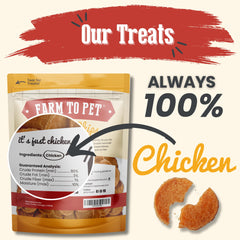 Farm To Pet Chicken Chips texture close-up crisp crunch