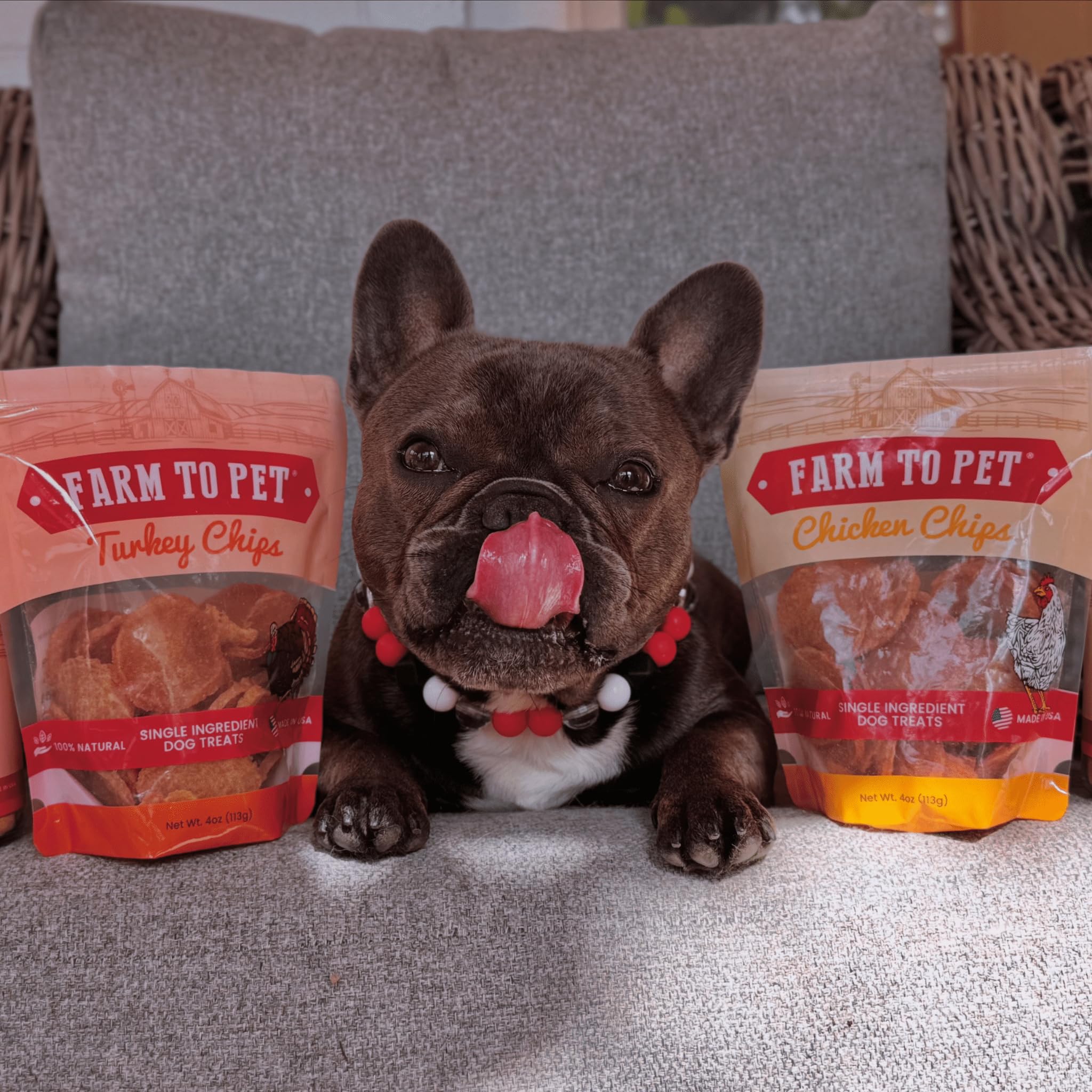 Farm To Pet single-ingredient claim image; simple ingredients for clear nutrition