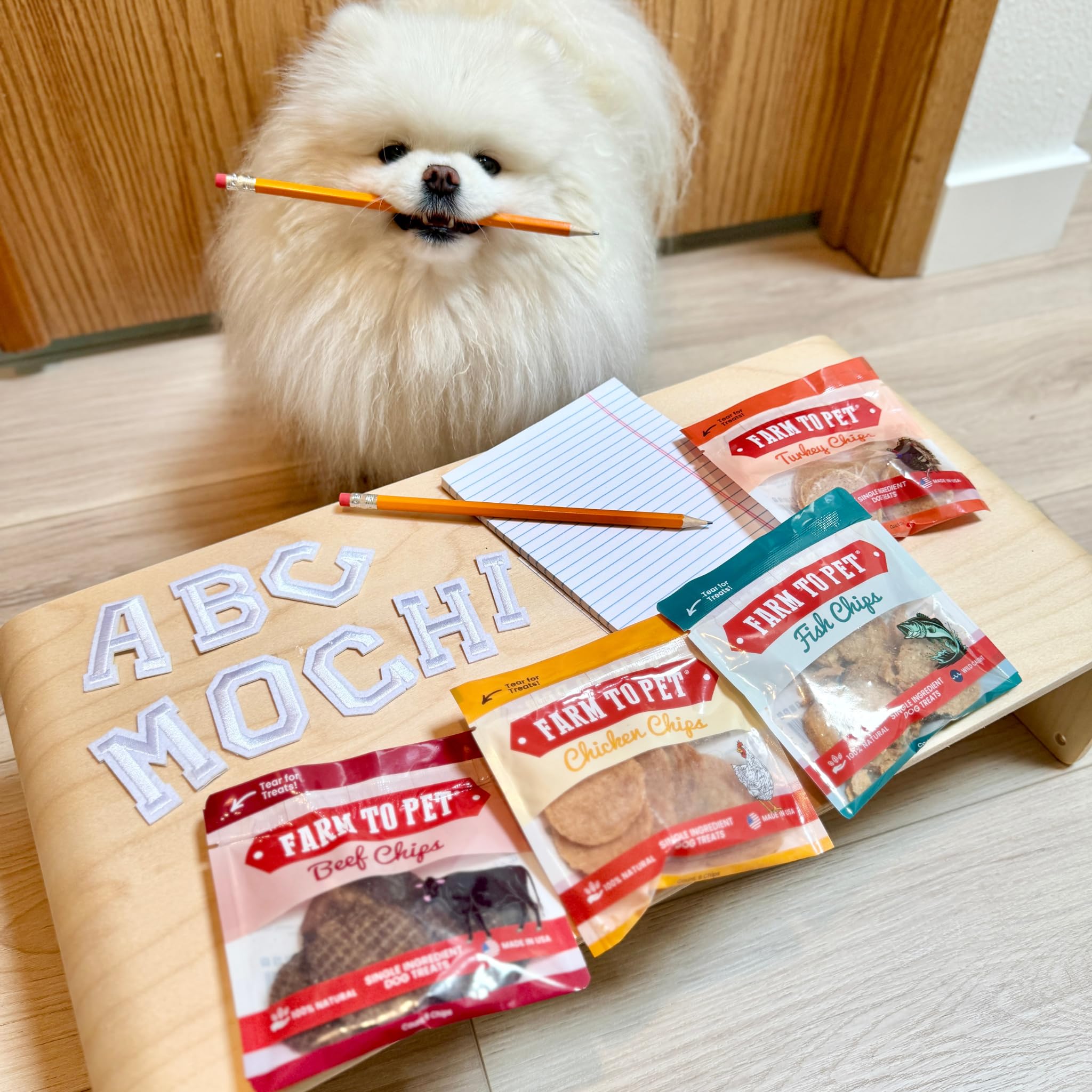 Farm To Pet training treat crunch highlights a crisp texture for recall.