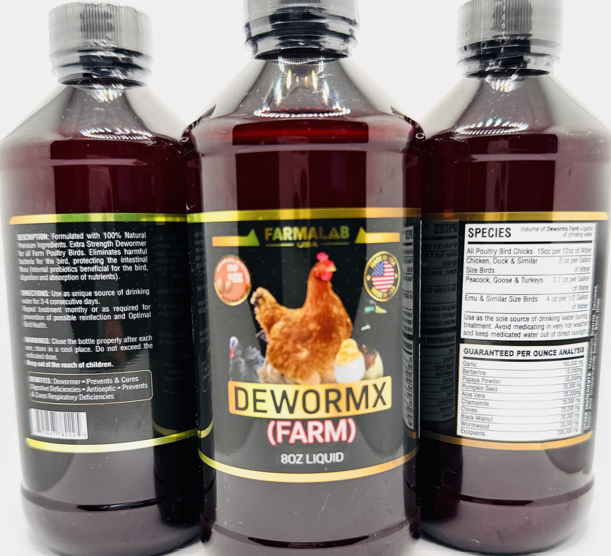 Farmalab natural dewormer baby chicks, safe for growing juveniles.