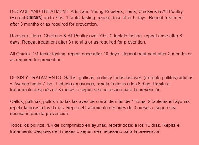 Farmalab Natural Dewormer packaging shows poultry application options.