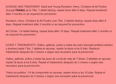 Farmalab Natural Dewormer packaging shows poultry application options.