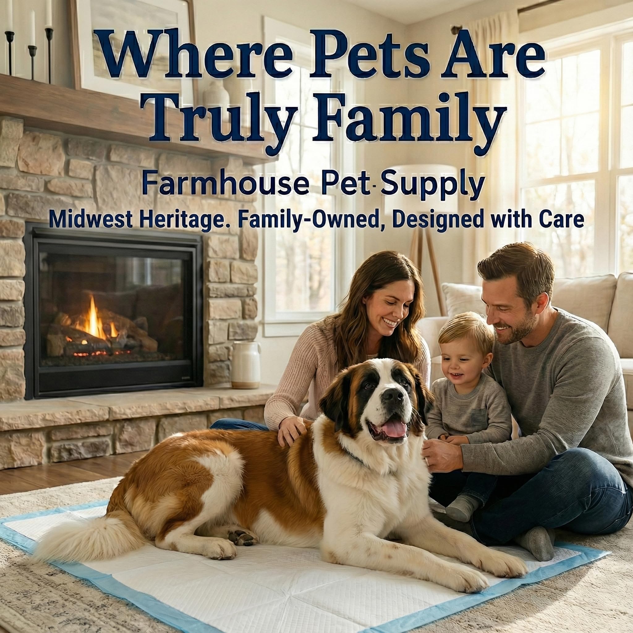 Farmhouse Pet Supply 140g construction with Japanese SAP for fast absorption