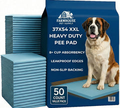 Farmhouse Pet Supply extra-large 37x54 pee pad pack for large dogs with broad coverage