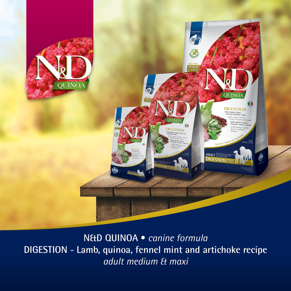 Farmina Digestion Lamb nutrition label close-up highlights minerals