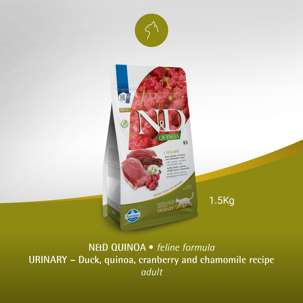 Farmina N&D Quinoa Urinary Duck Formula packaging side view