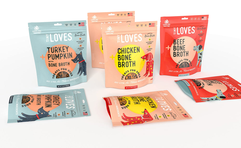 Farmland Traditions Bone broth chicken treats deliver savory aroma and moisture
