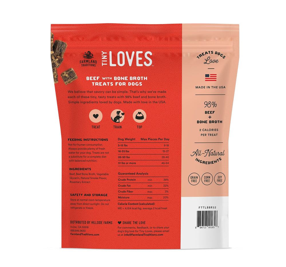 Farmland Traditions Dog Training Treats Bite-Sized Dehydrated Jerky for quick rewards.