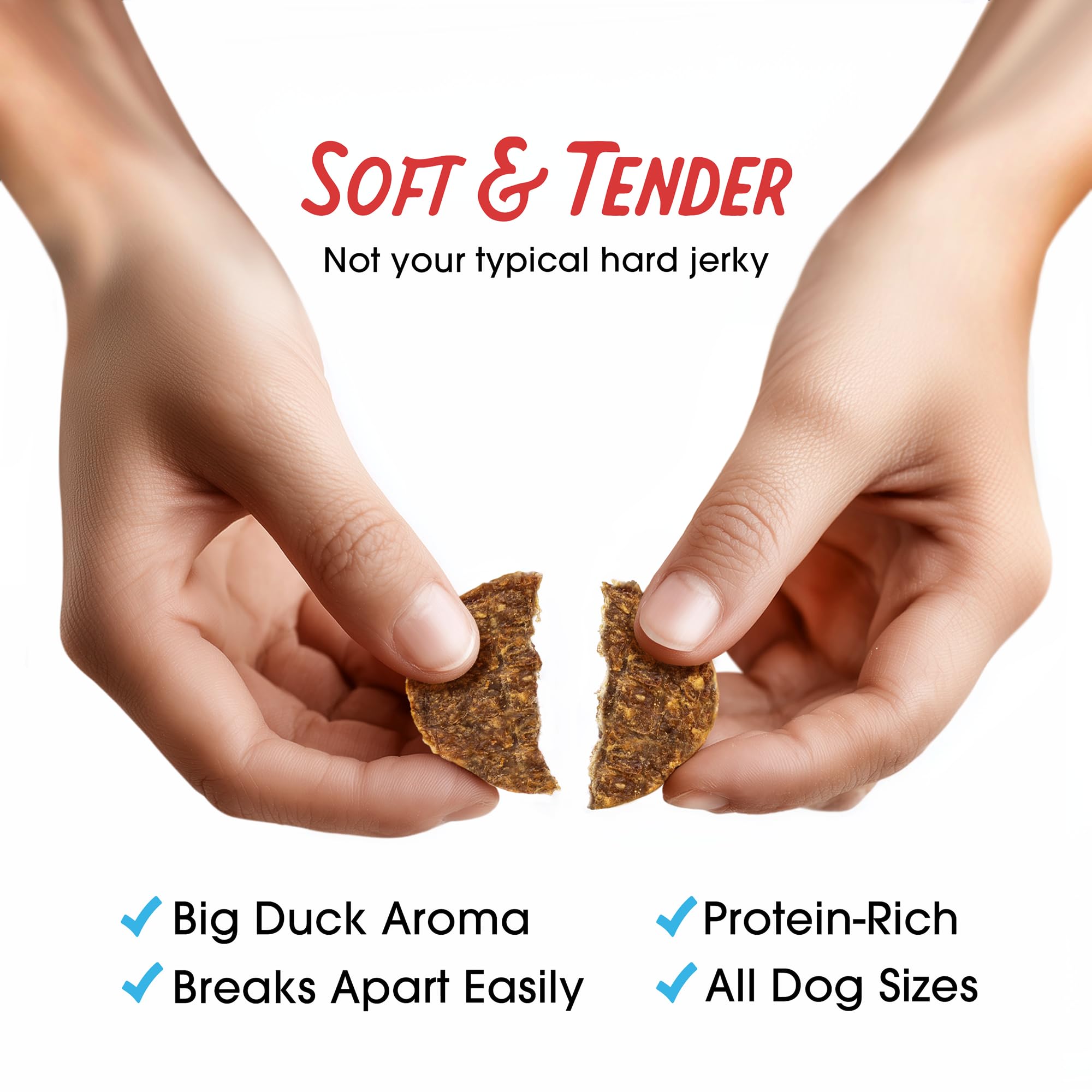 High-fiber, low-fat jerky ideal for training sessions and everyday treats.