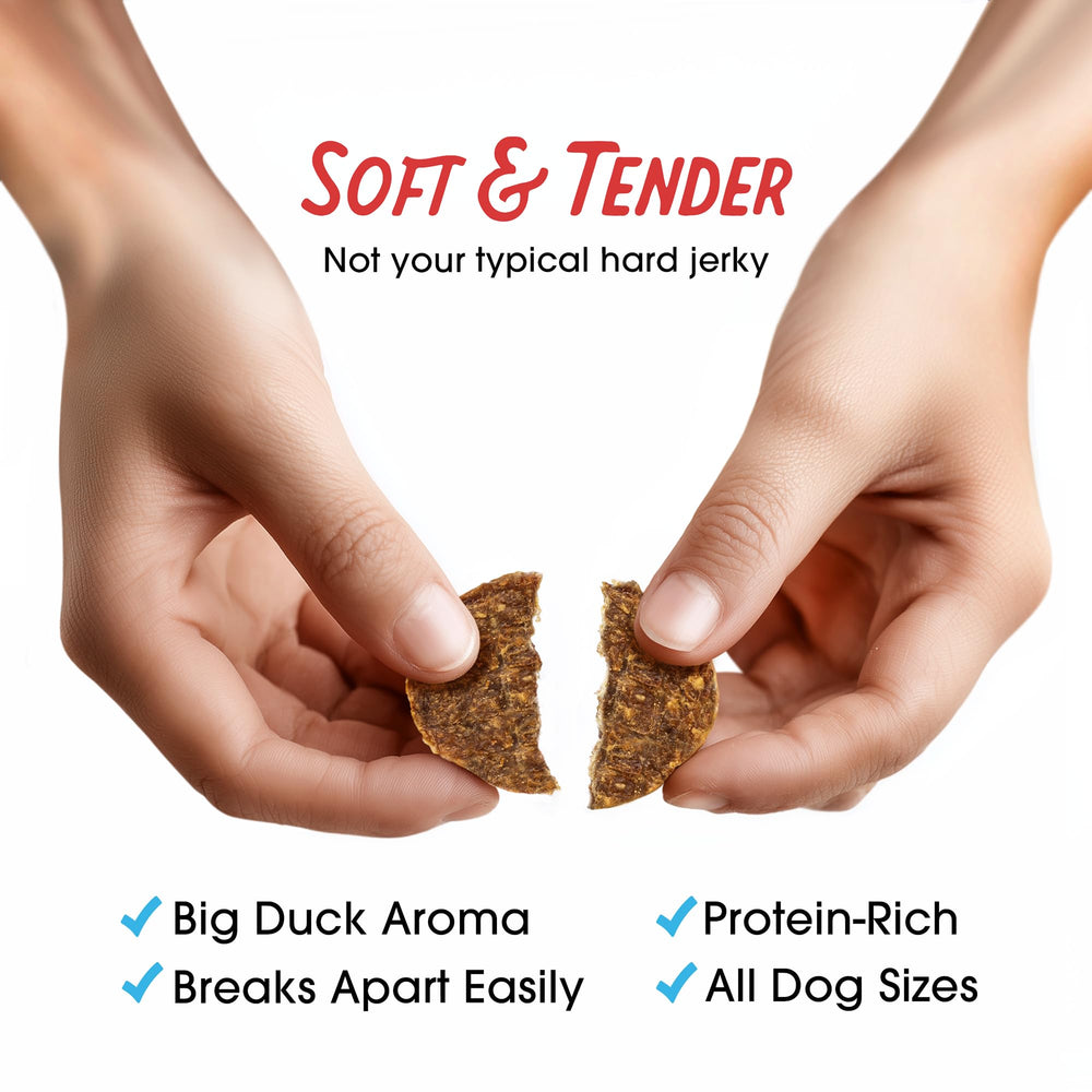 High-fiber, low-fat jerky ideal for training sessions and everyday treats.