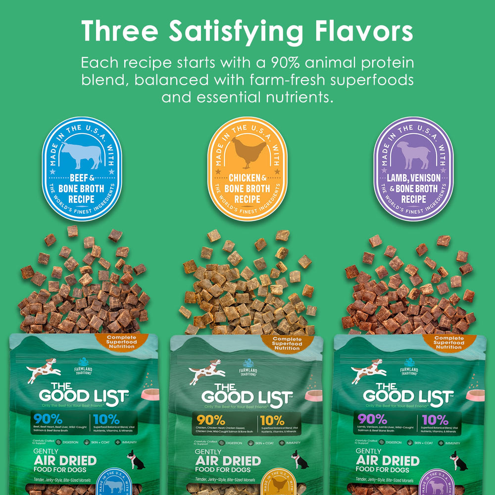 Farmland Traditions air-dried texture offers tender bites for easier munching
