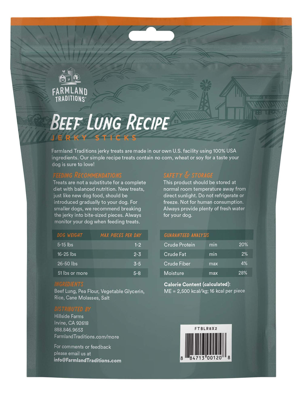 Close-up of soft-chewy texture from Farmland Traditions beef lung jerky; gentle on aging teeth.