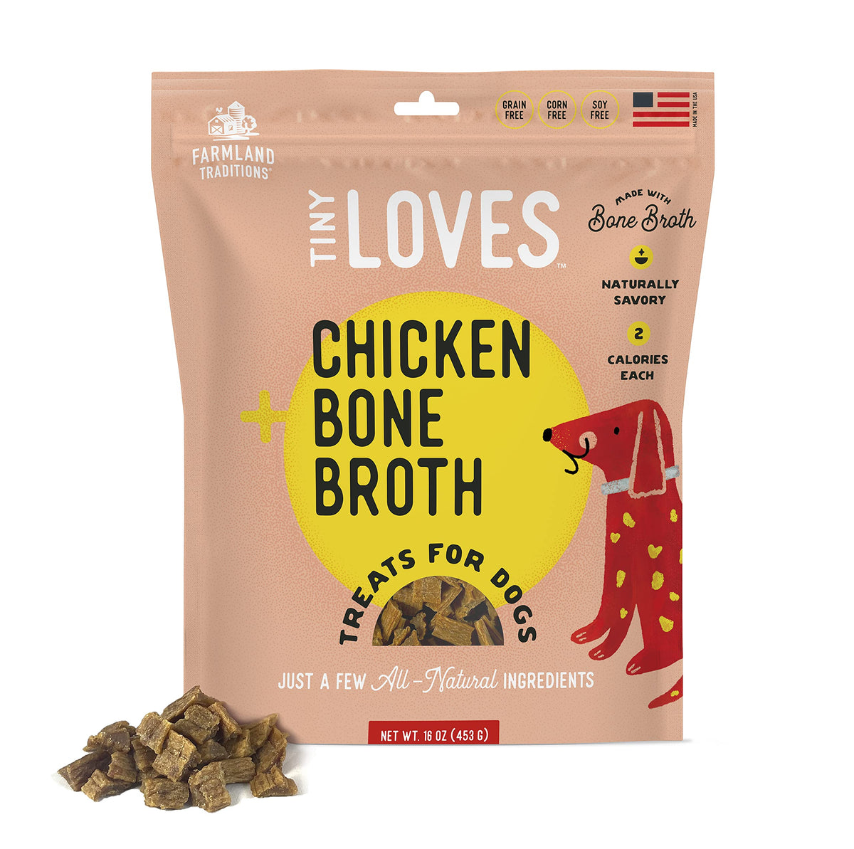 Farmland Traditions Tiny Loves Jerky Trainer chicken bites ideal for training rewards