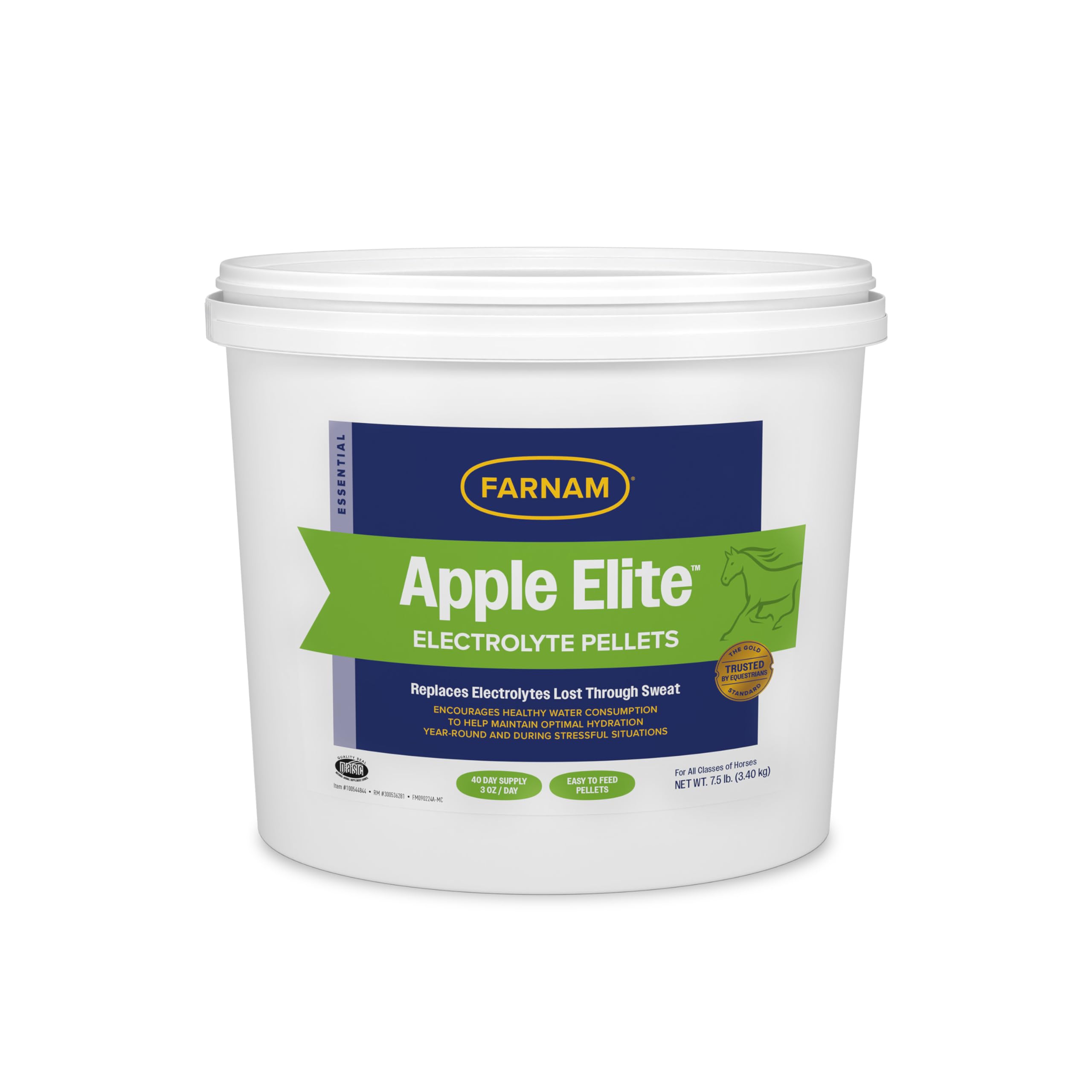 Farnam Apple Elite Electrolyte Pellets for horses support hydration and mineral balance