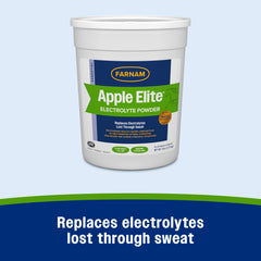 Electrolyte powder dispensed onto horse feed to aid hydration during training