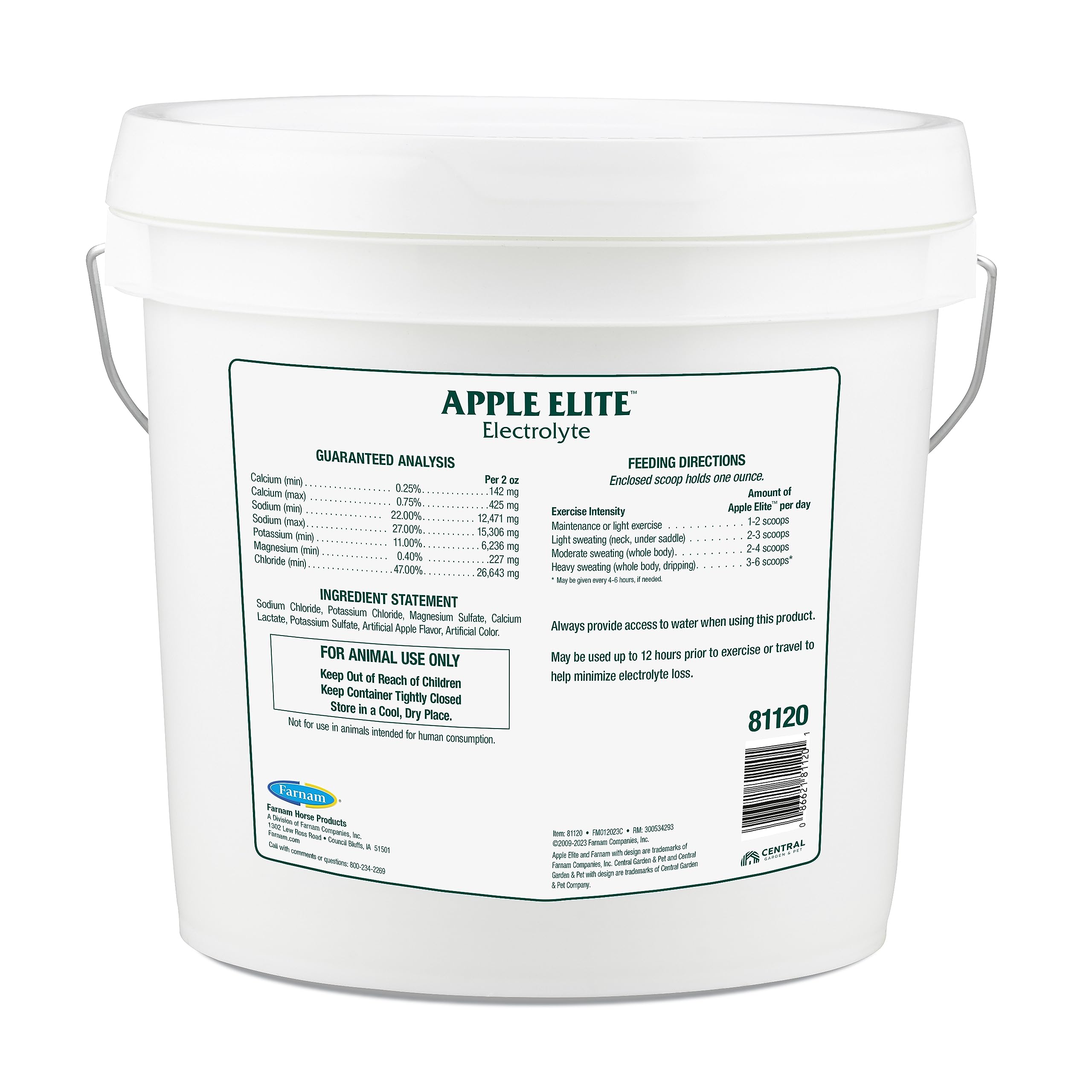Farnam Apple Elite powder helps maintain fluid balance in extreme weather.