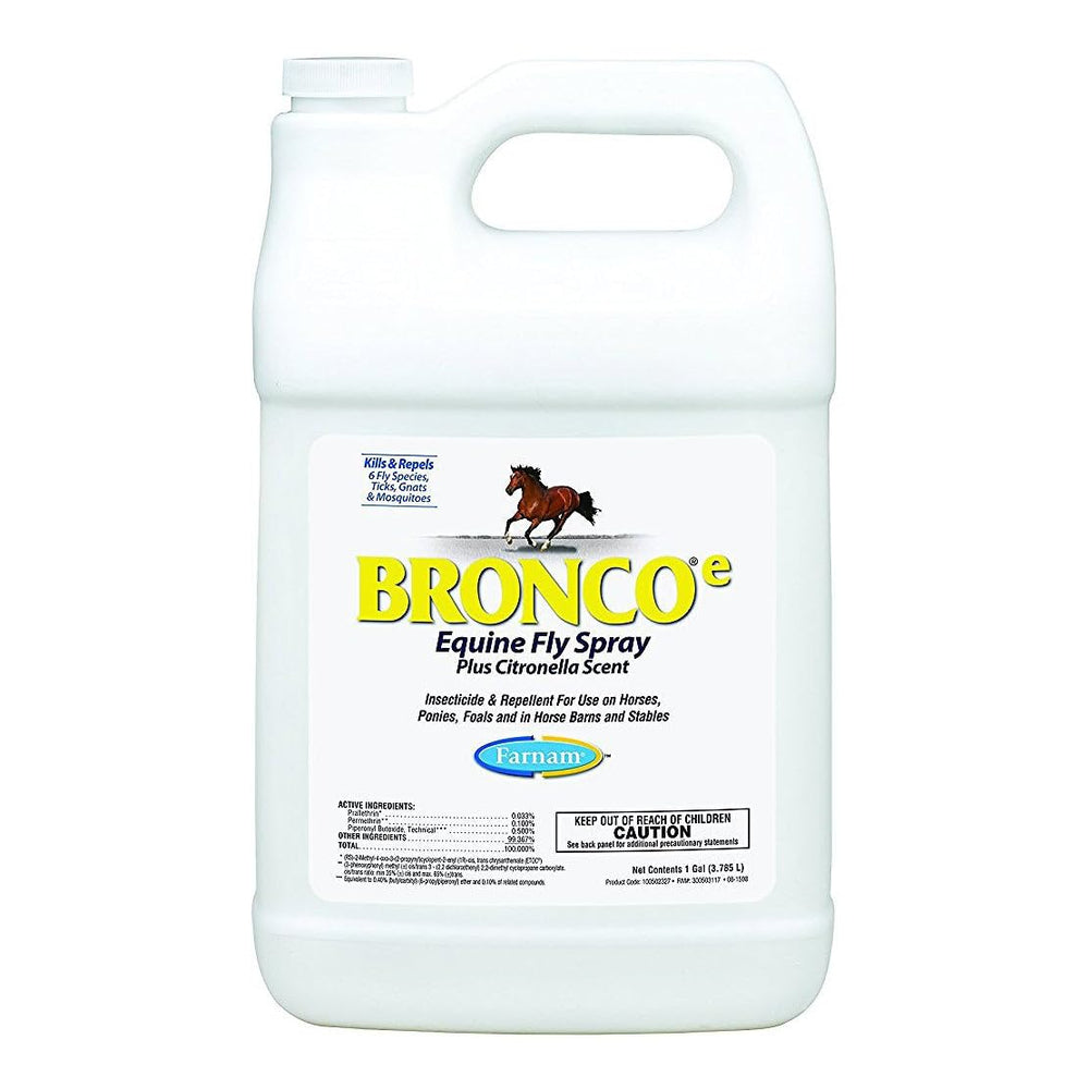 Farnam Bronco Equine Fly Spray bottle for easy application and lasting protection.