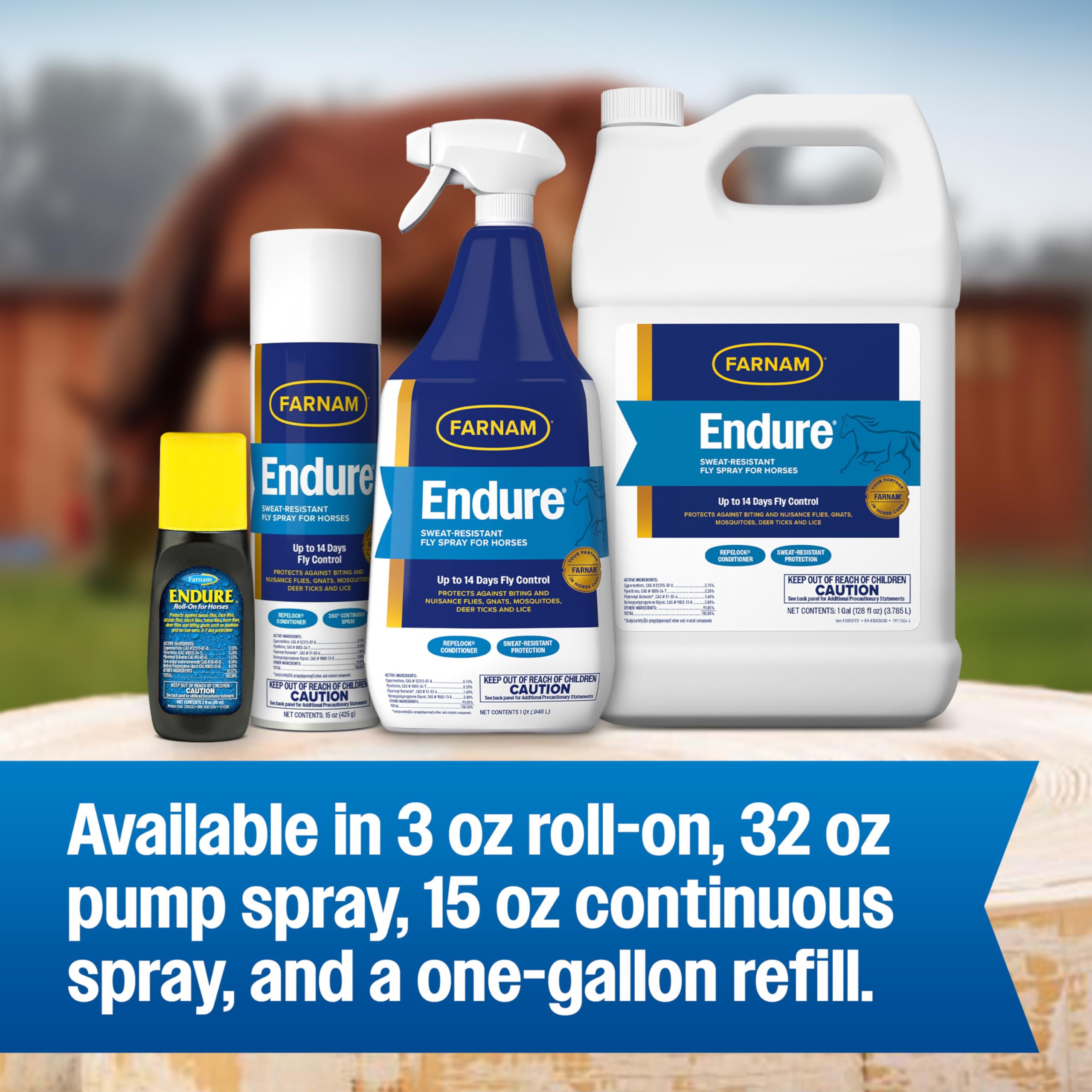 32-ounce Farnam Endure bottle for long-lasting protection