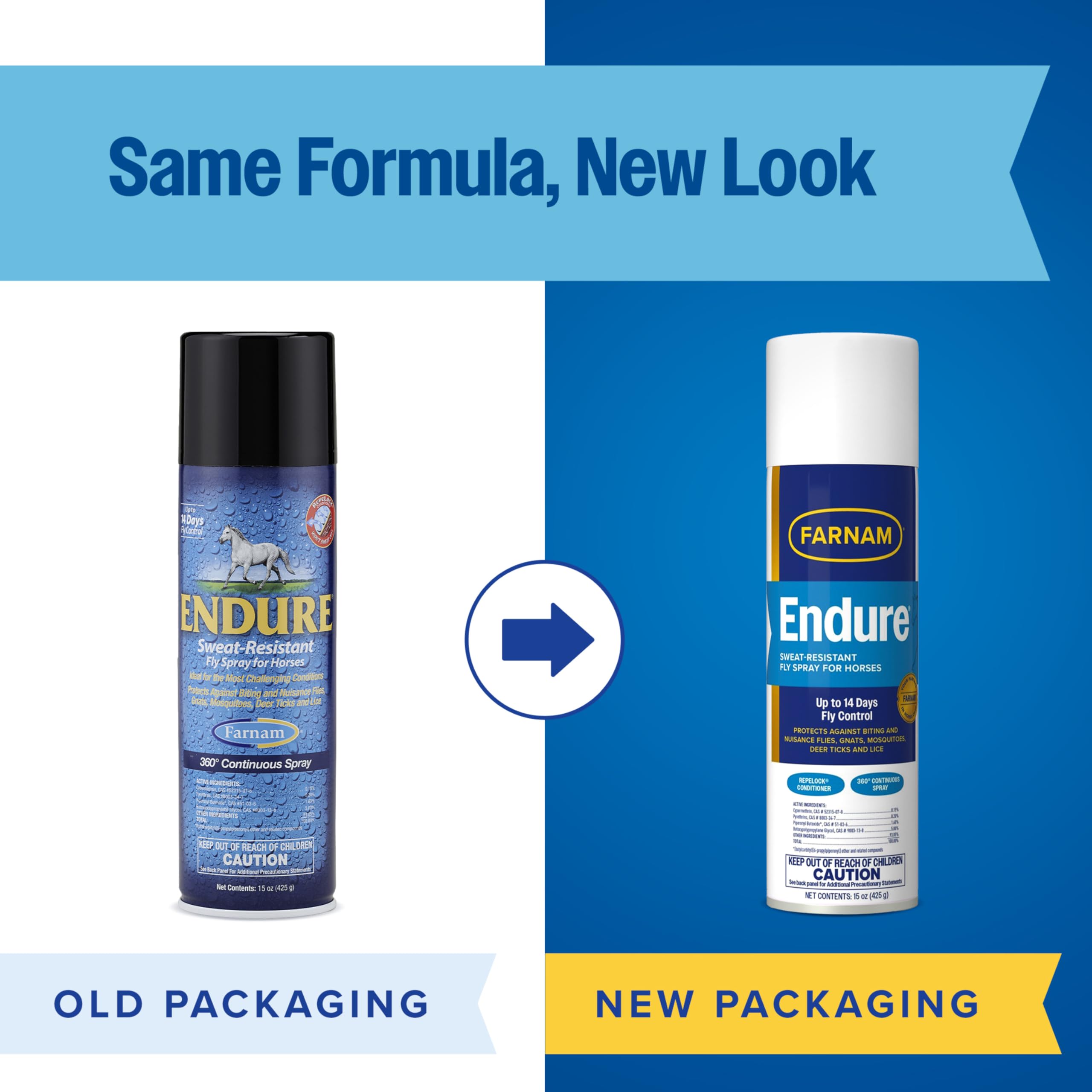 Farnam Endure spray at angle demonstrates easy, thorough application.