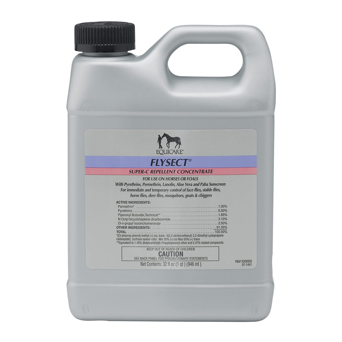 Farnam Equicare Flysect Super-C concentrate bottle ready to mix for horse fly control.