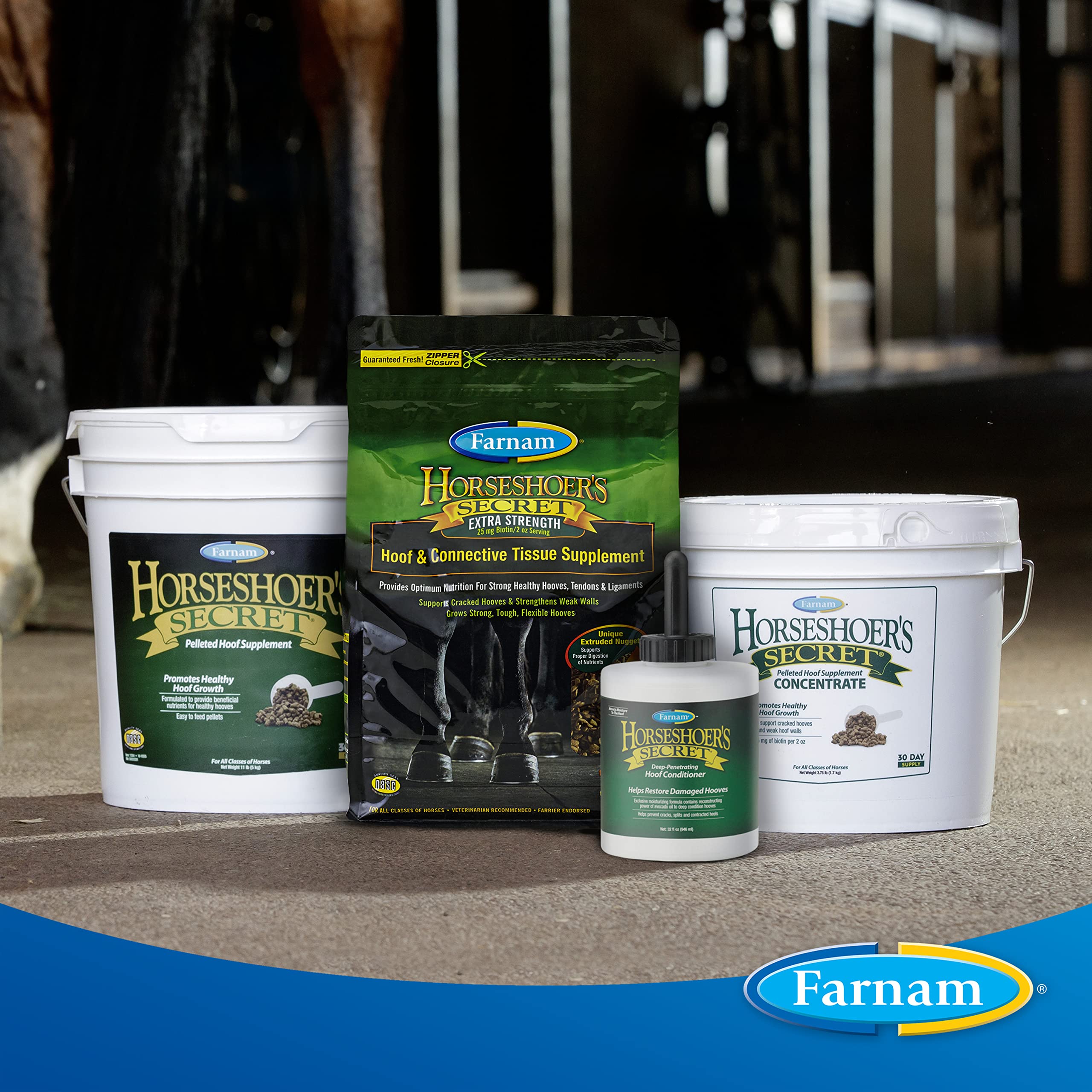 Mineral info panel emphasizes copper and zinc for overall hoof balance.