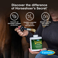 Farnam Horseshoer’s Secret application brush demonstrates easy, even distribution during routine hoof care