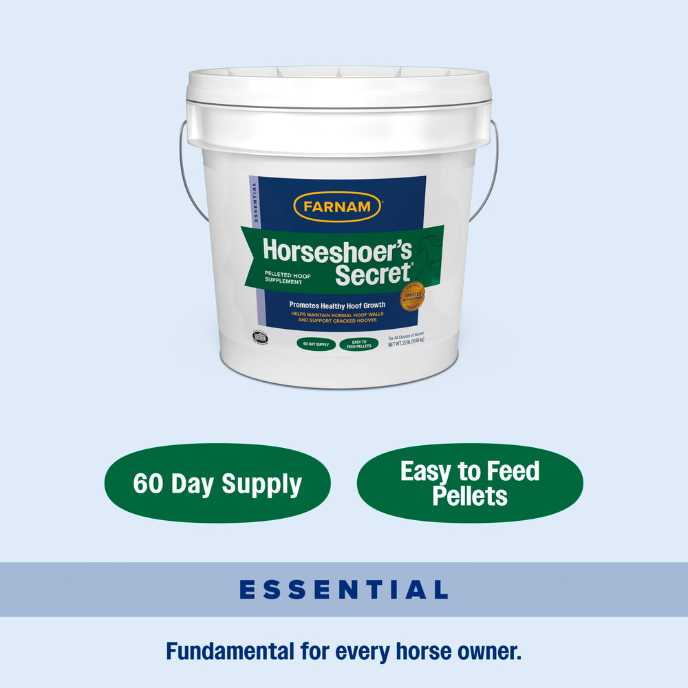 Farnam Horseshoer’s Secret daily dosing supports year-round hoof health