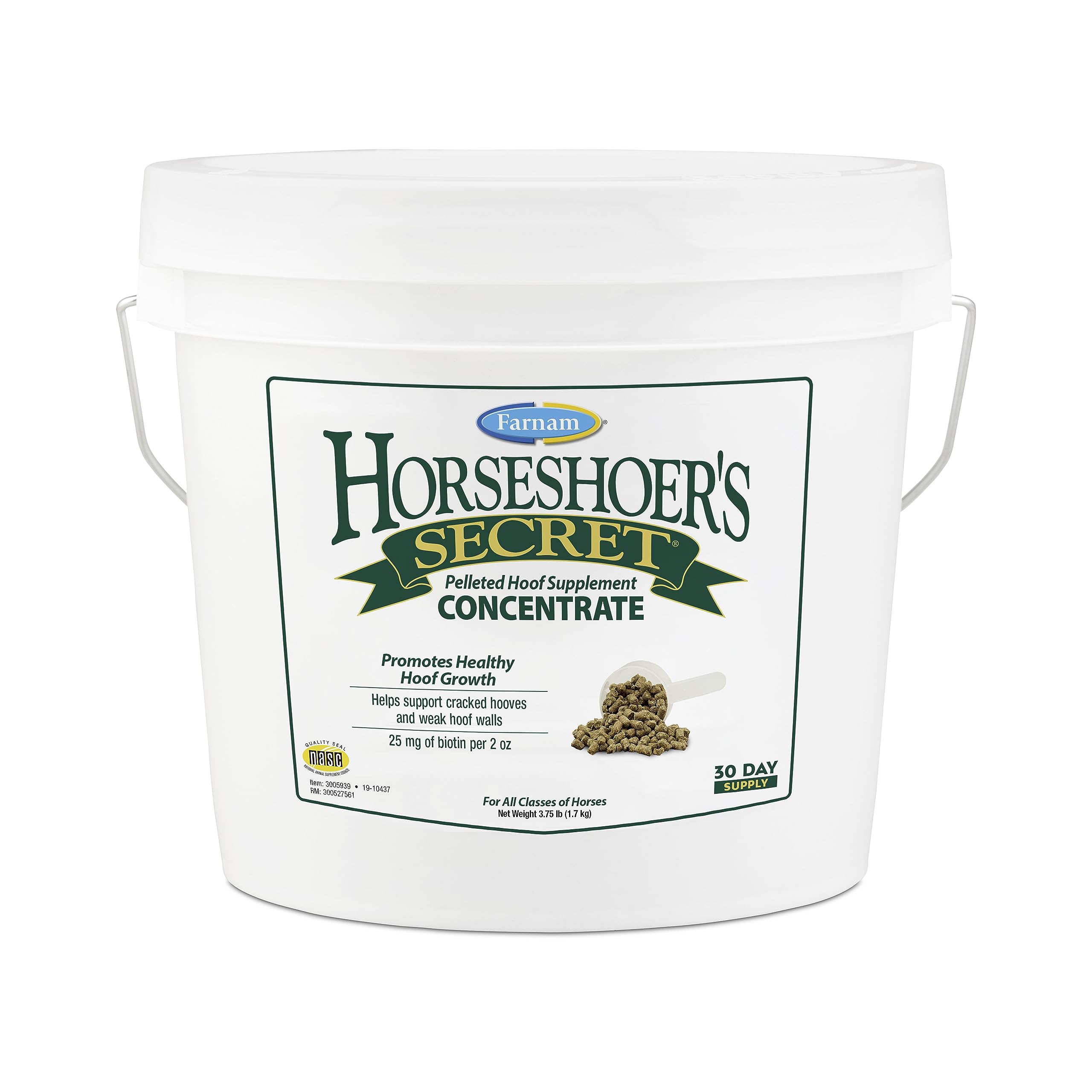 Farnam Horseshoer’s Secret pellets bag for hoof health support