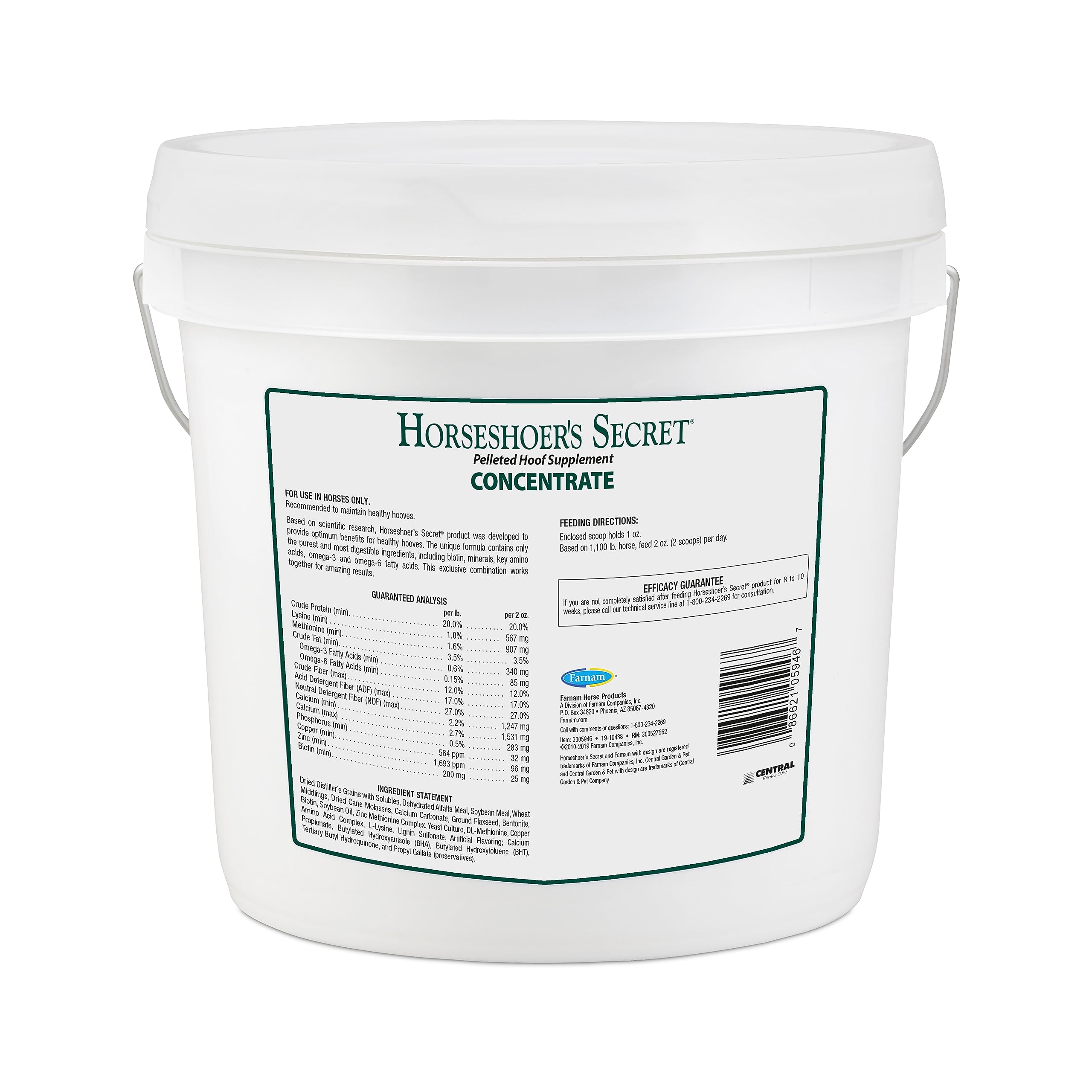 Farnam Horseshoer’s Secret image implies improved hoof resilience for horses.