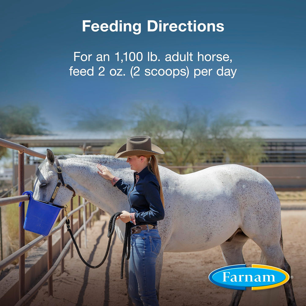 Farnam Horseshoer’s Secret label closeup reveals key ingredients.