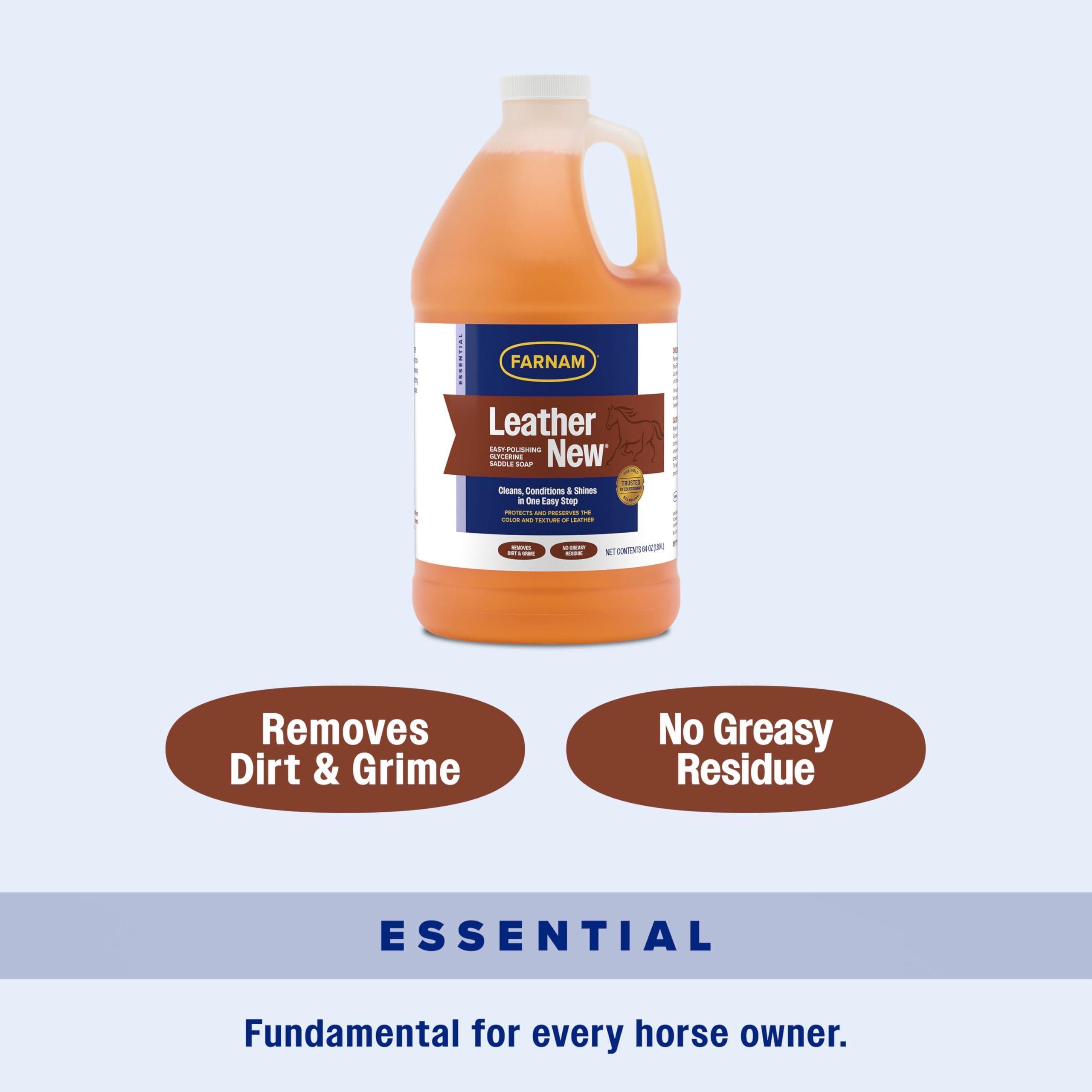 Farnam Leather New after-ride application helps preserve leather durability