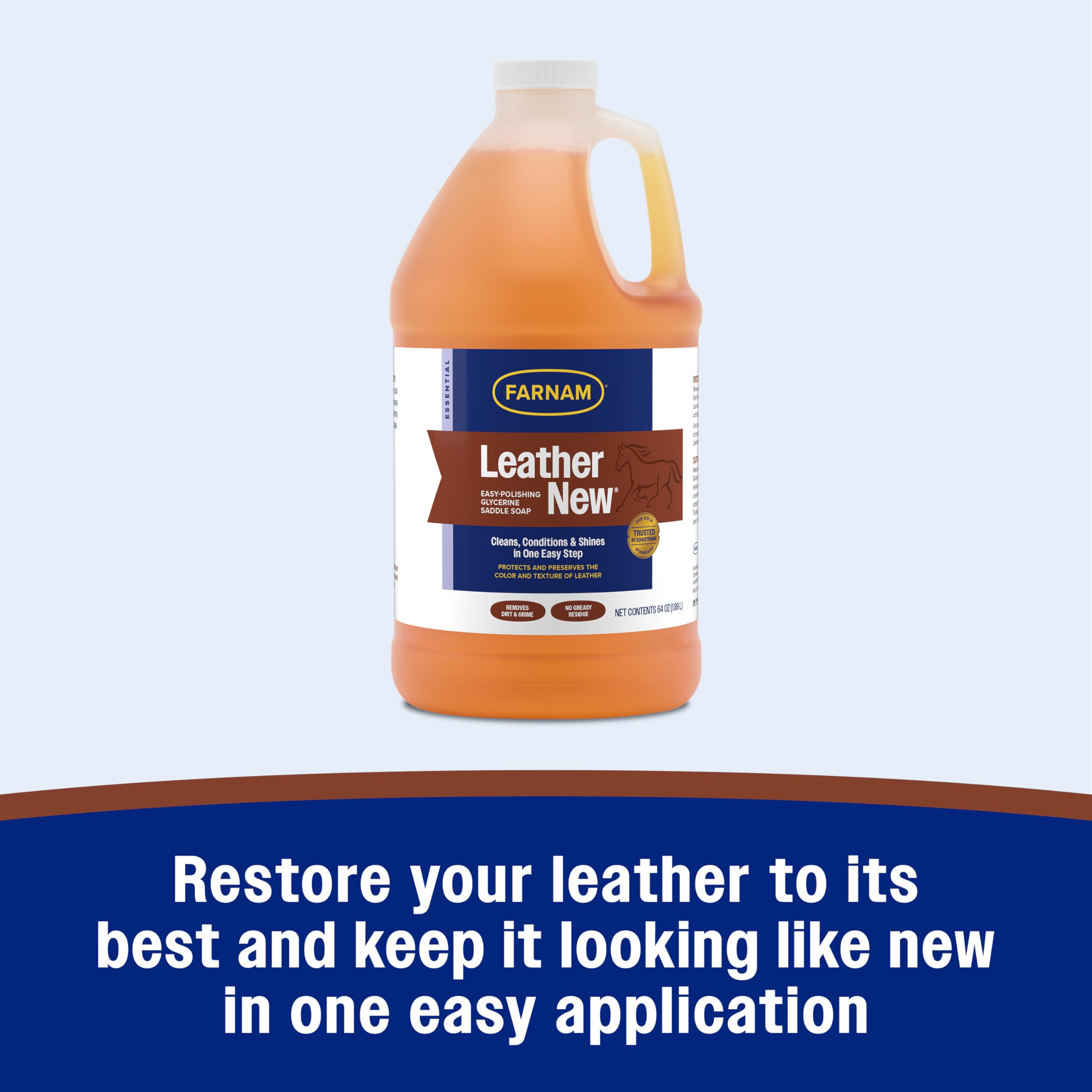 Farnam Leather New foamy action cleans and refreshes leather