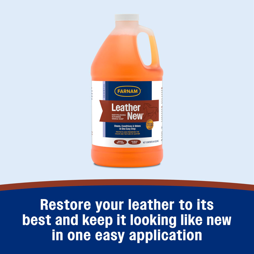 Farnam Leather New foamy action cleans and refreshes leather