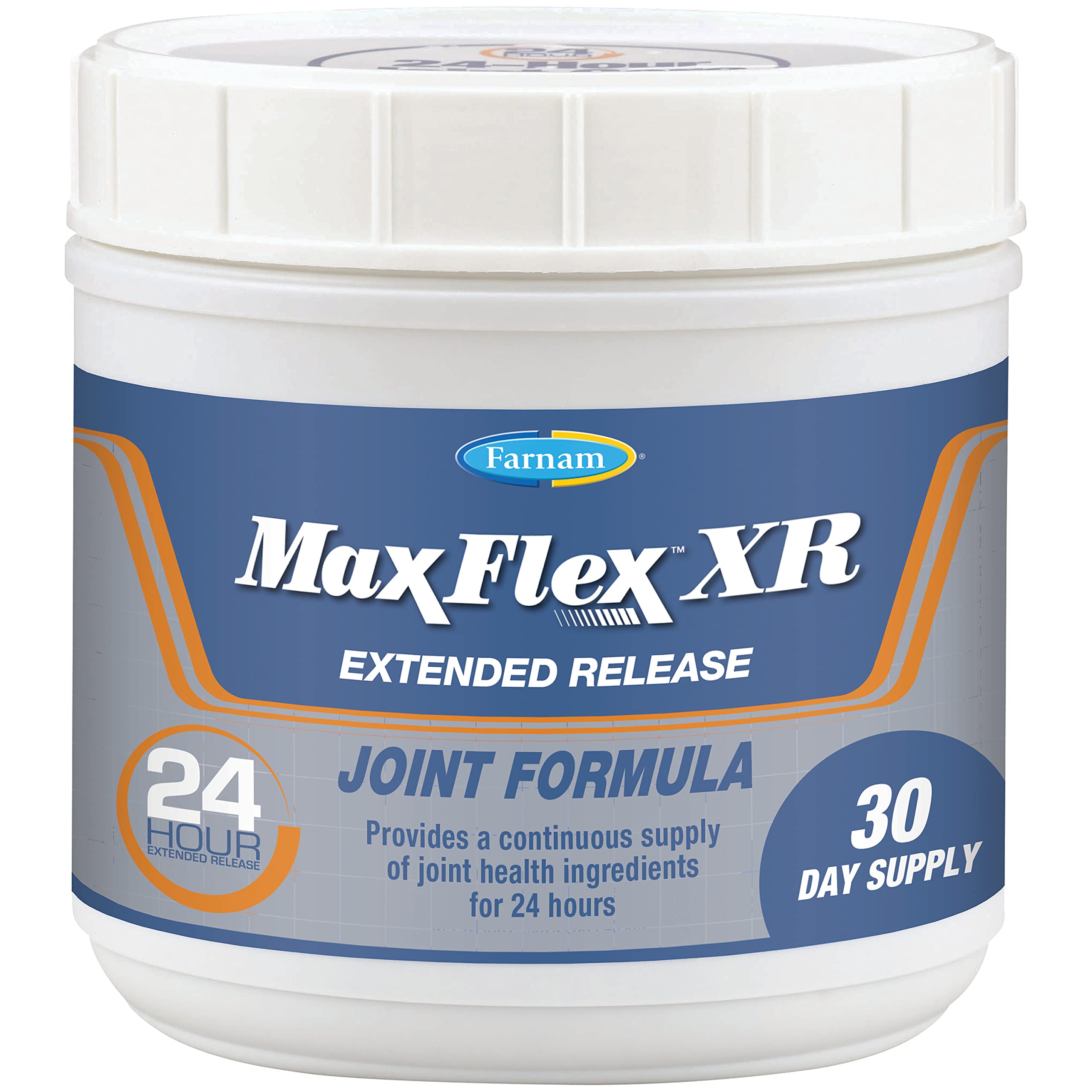 Farnam MaxFlex XR packaging shown for easy daily administration in the stable.