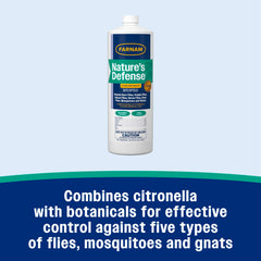 Farnam Nature’s Defense citronella blend label highlighting natural insect deterrence.