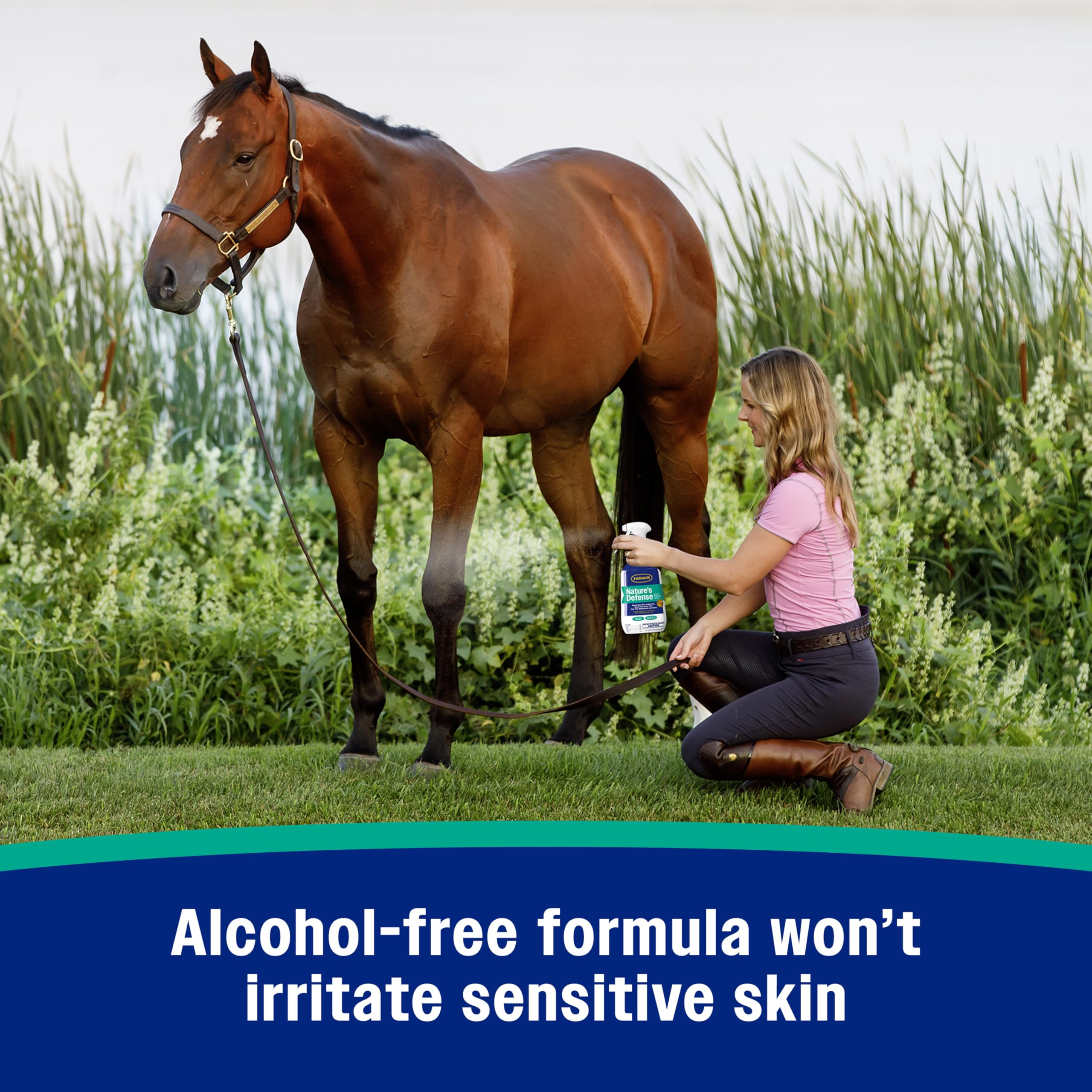 Fresh herbal fragrance of Farnam Nature’s Defense during application