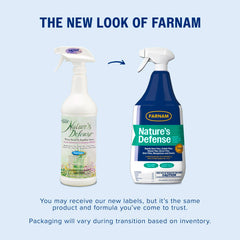 Farnam Nature’s Defense horse-application spray shown for field use