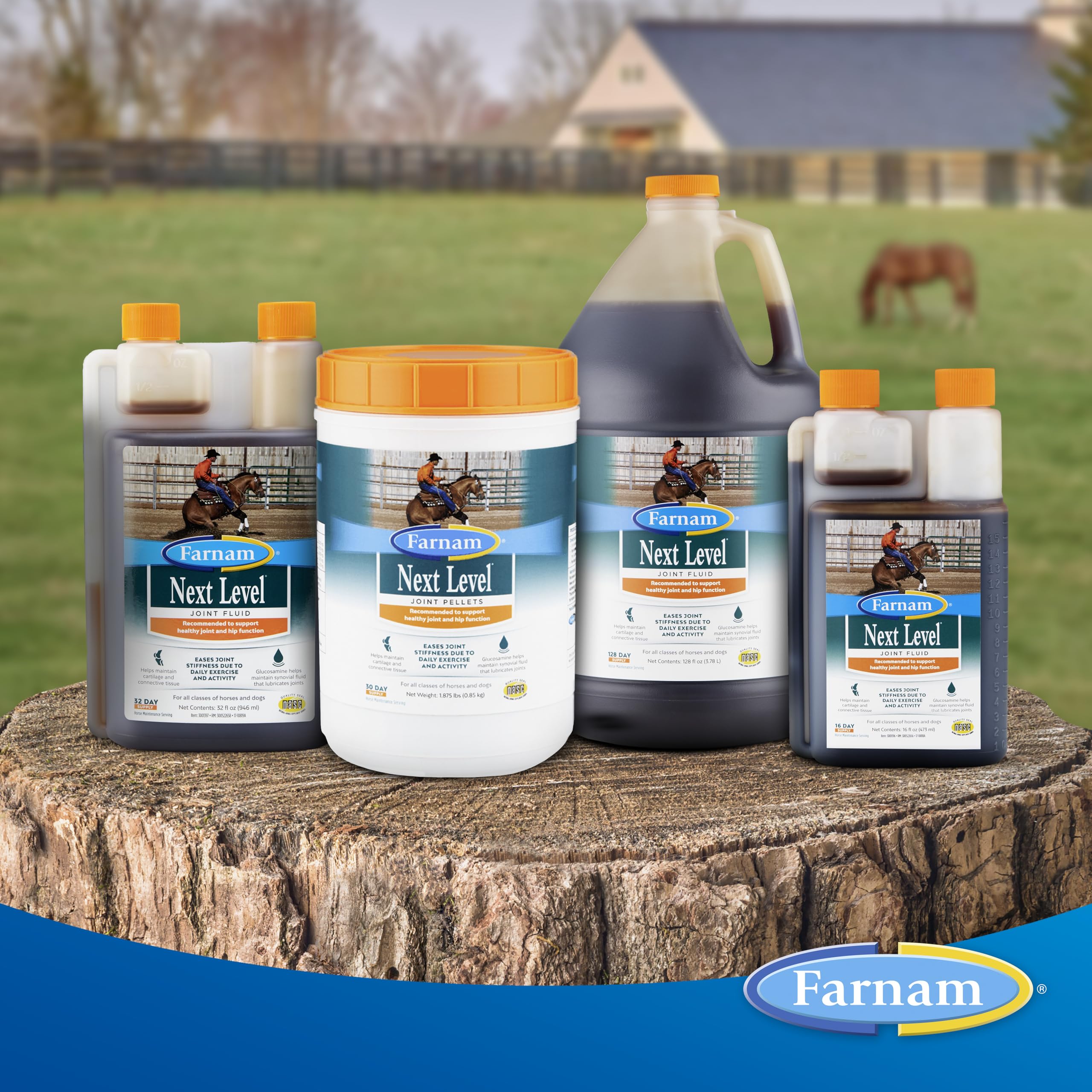 Farnam Next Level Joint Fluid suitable for dogs and horses' joint support.