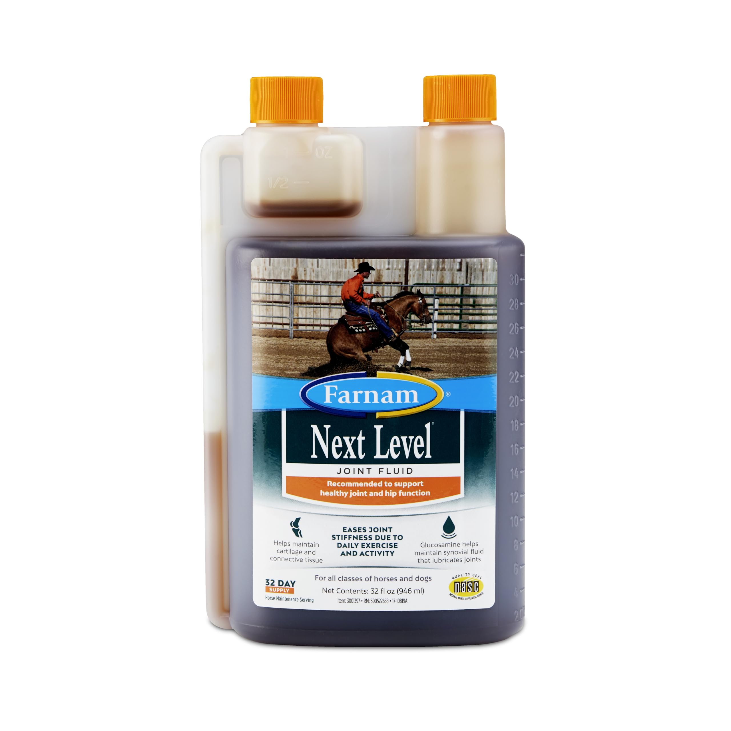 Farnam Next Level Joint liquid pour demonstrates easy daily dosing for joints