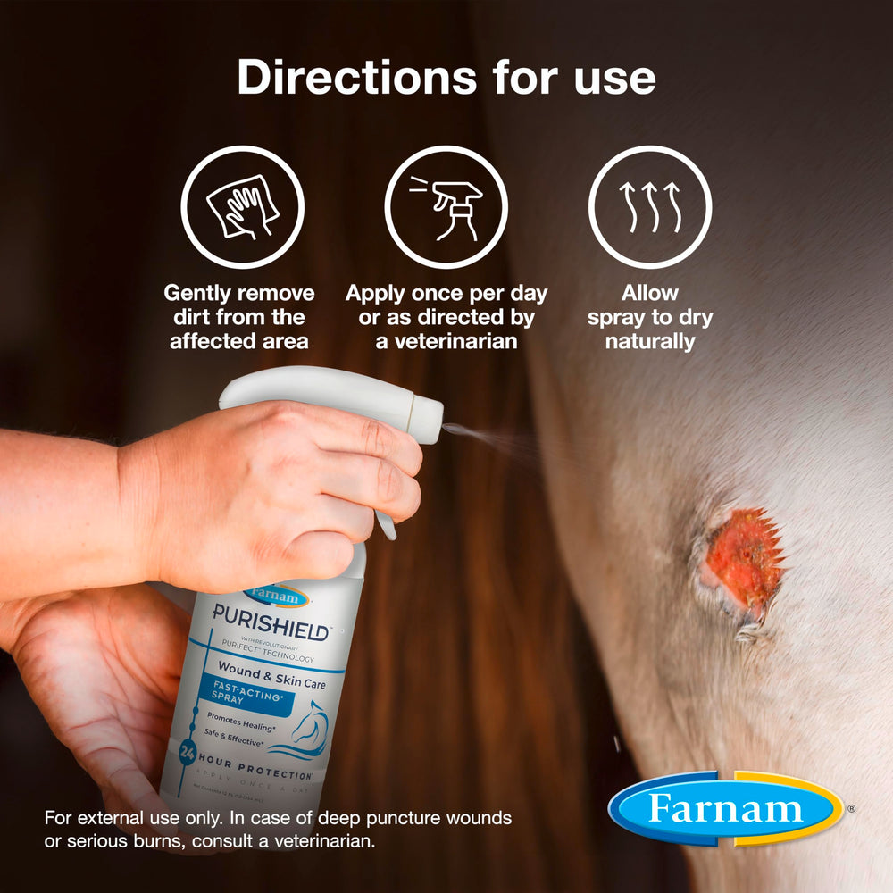 Farnam Purishield Liquid Bandage Plus package for long-lasting wound coverage.