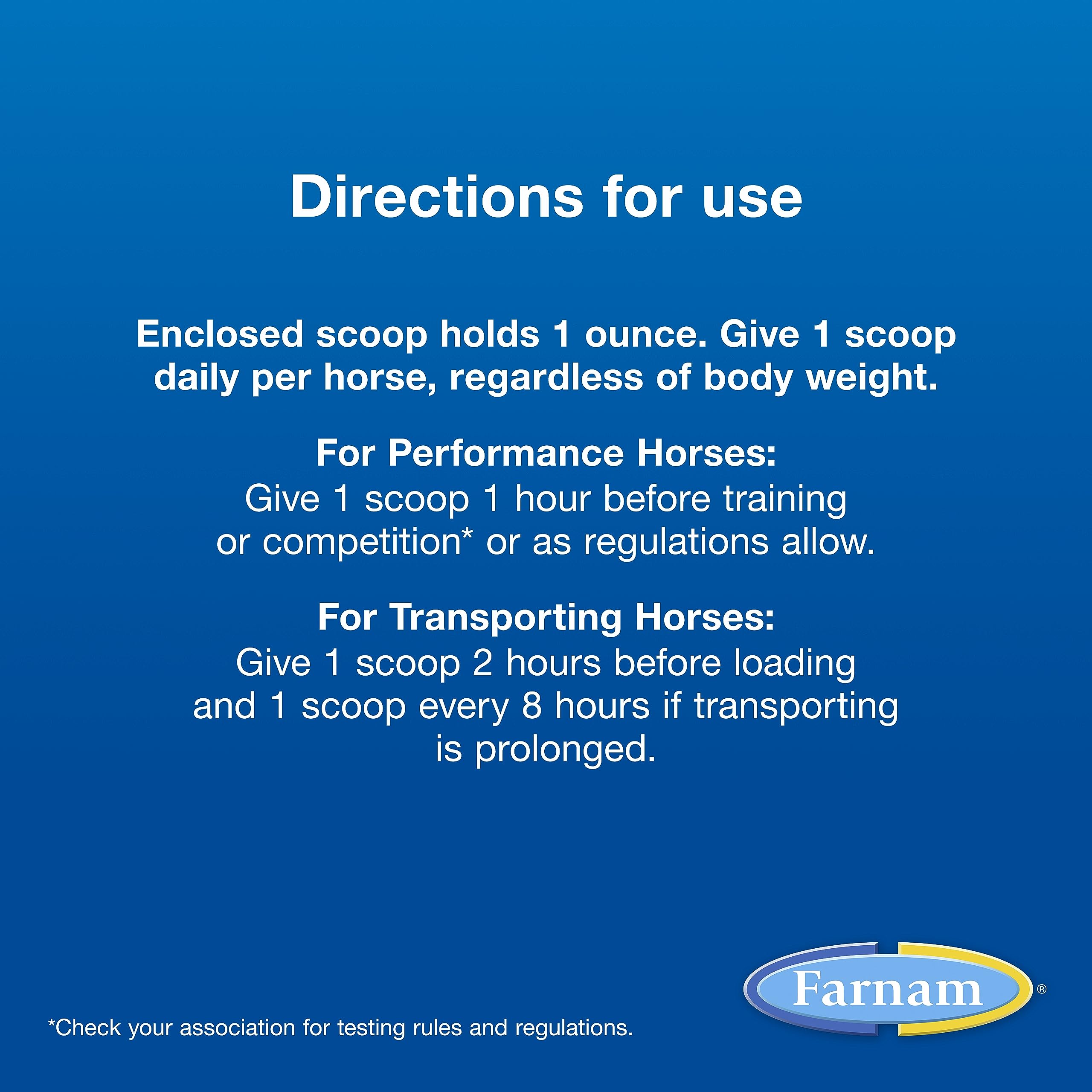 Pellets mixed with grain illustrate easy daily feeding for horses