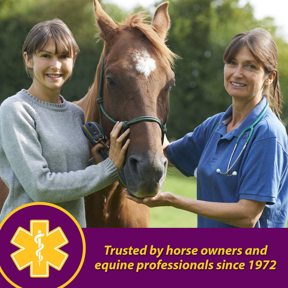 Farnam Red Cell used with a trained horse for energy and performance support