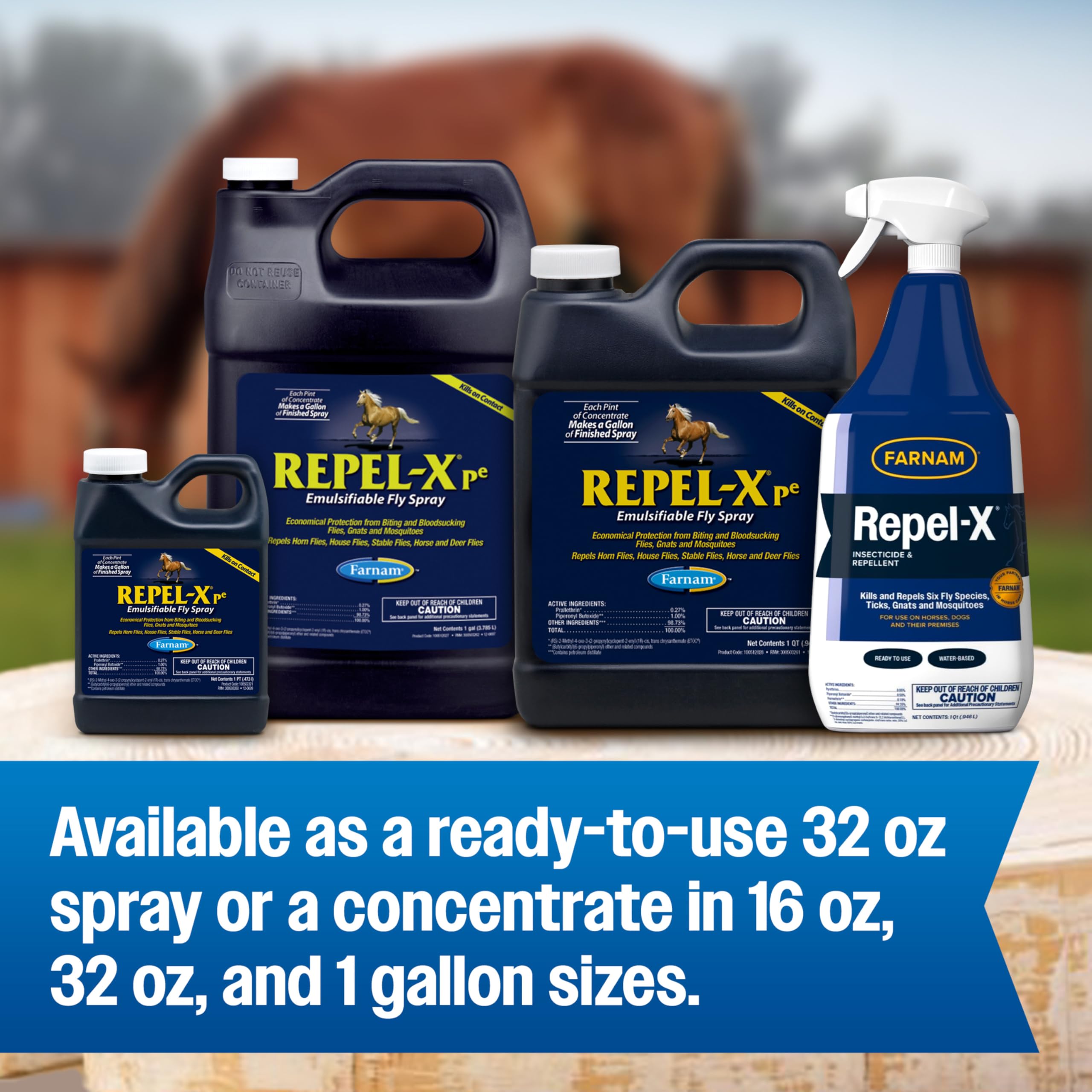 128 oz concentrate supports long-term protection against mosquitoes and gnats.